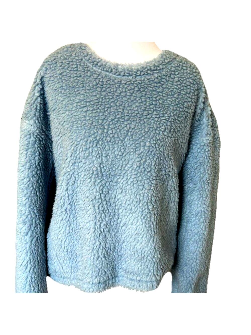Lululemon ICE BLUE SHERPA sweater sweatshirt Wool Whenever Crewneck 10 NEW